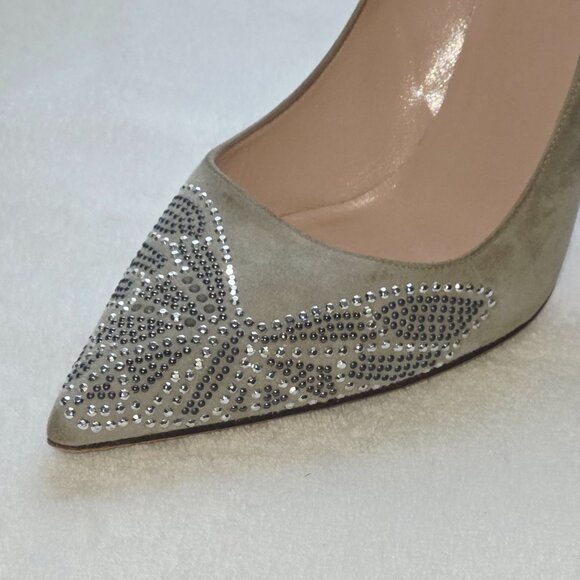 Kate Spade 'Leandra' Studded Butterfly Suede Pumps Size 9.5 - Picture 6 of 8